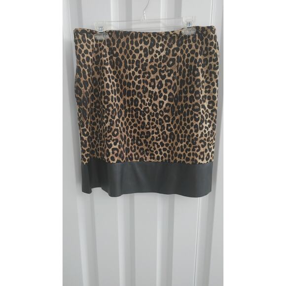 MICHAEL Michael Kors Skirt Animal Print Faux Leather 0X NWOT - Picture 5 of 5